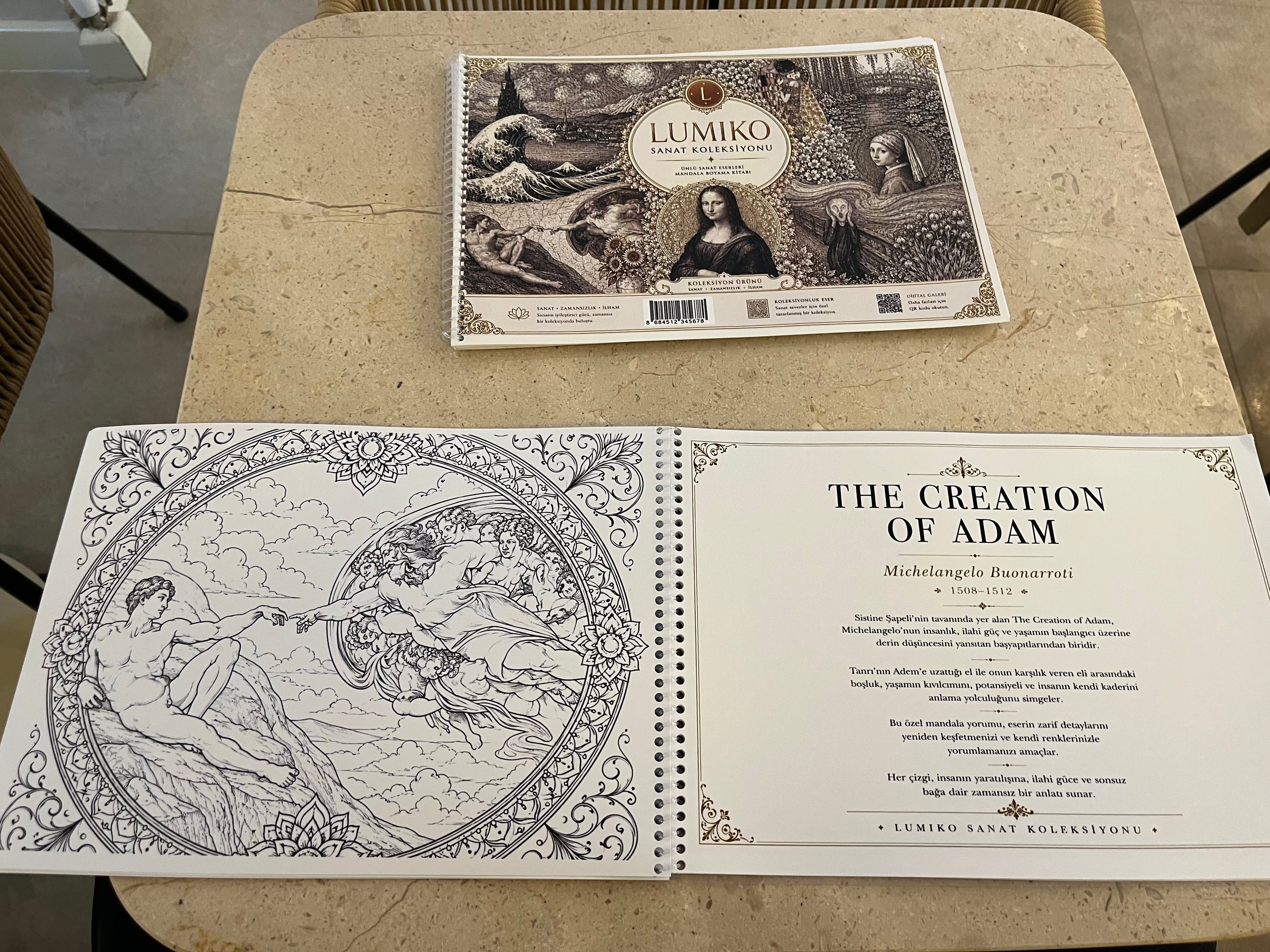 Lumiko Sanat Koleksiyonu/Sanat Eserleri Mandala Boyama Kitabı