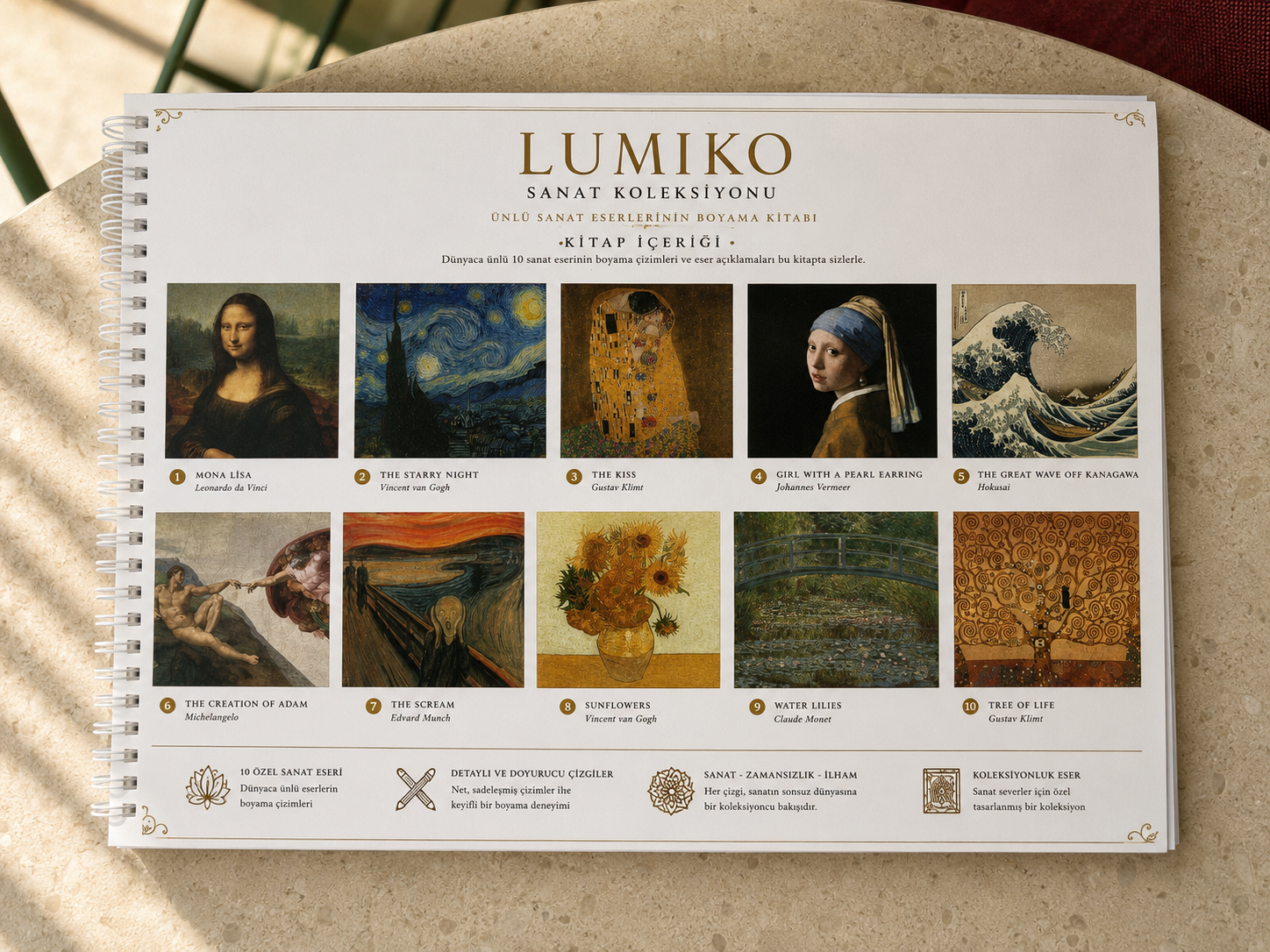 Lumiko Sanat Koleksiyonu/Sanat Eserleri Mandala Boyama Kitabı